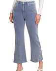 Zenana Acid Washed High Waist Bootcut Pants - Online Only