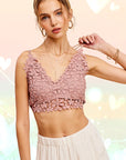 La Miel Crochet Lace Bralette Top