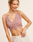 La Miel Crochet Lace Bralette Top