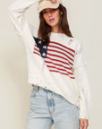 Timing Distressed USA Logo Sweater