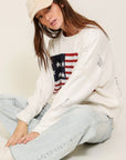 Timing Distressed USA Logo Sweater