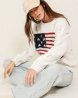 Timing Distressed USA Logo Sweater