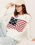 Timing Distressed USA Logo Sweater