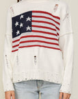 Timing Distressed USA Logo Sweater