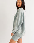 LE LIS Washed Oversized Pullover