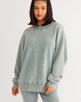 LE LIS Washed Oversized Pullover