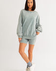 LE LIS Washed Oversized Pullover