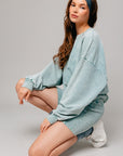 LE LIS Washed Oversized Pullover