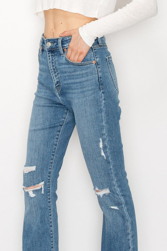 Artemis Vintage Plus Size High Rise Skinny Bootcut Jeans