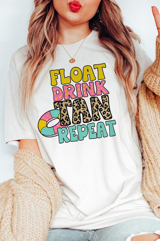 Float, Drink, Tan, Repeat Graphic Tee - Online Only