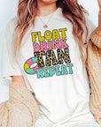 Float, Drink, Tan, Repeat Graphic Tee - Online Only