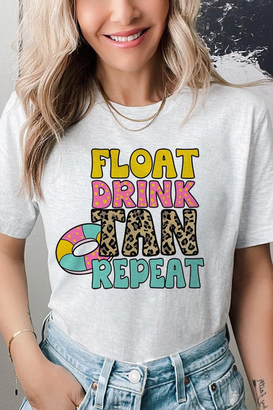 Float, Drink, Tan, Repeat Graphic Tee - Online Only