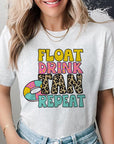 Float, Drink, Tan, Repeat Graphic Tee - Online Only