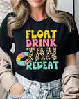 Float, Drink, Tan, Repeat Graphic Tee - Online Only