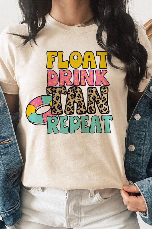 Float, Drink, Tan, Repeat Graphic Tee - Online Only