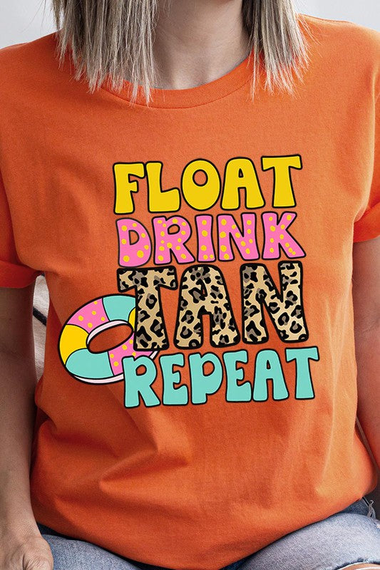 Float, Drink, Tan, Repeat Graphic Tee - Online Only