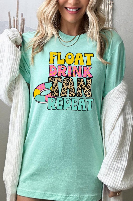 Float, Drink, Tan, Repeat Graphic Tee - Online Only