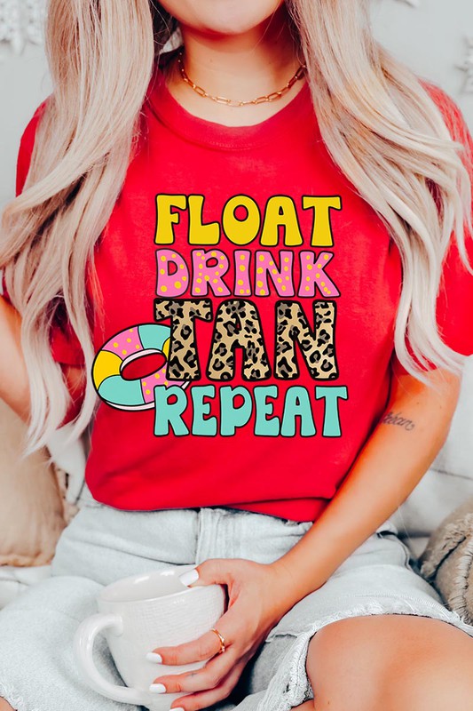 Float, Drink, Tan, Repeat Graphic Tee - Online Only