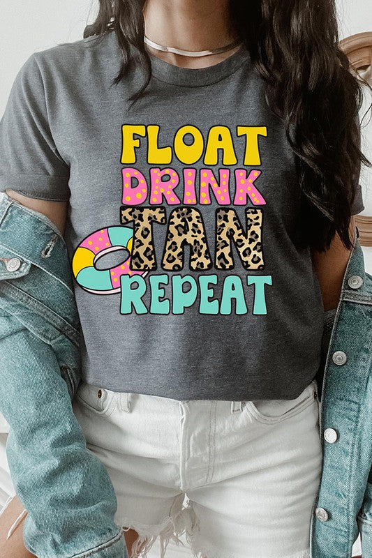 Float, Drink, Tan, Repeat Graphic Tee - Online Only