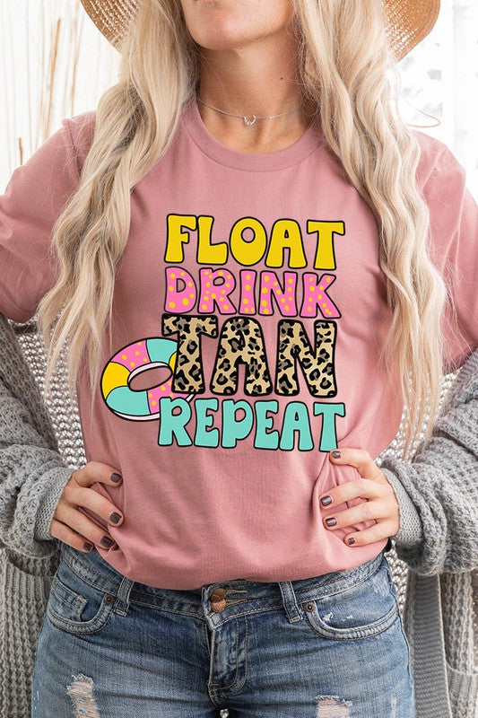 Float, Drink, Tan, Repeat Graphic Tee - Online Only