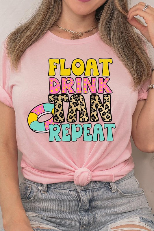 Float, Drink, Tan, Repeat Graphic Tee - Online Only