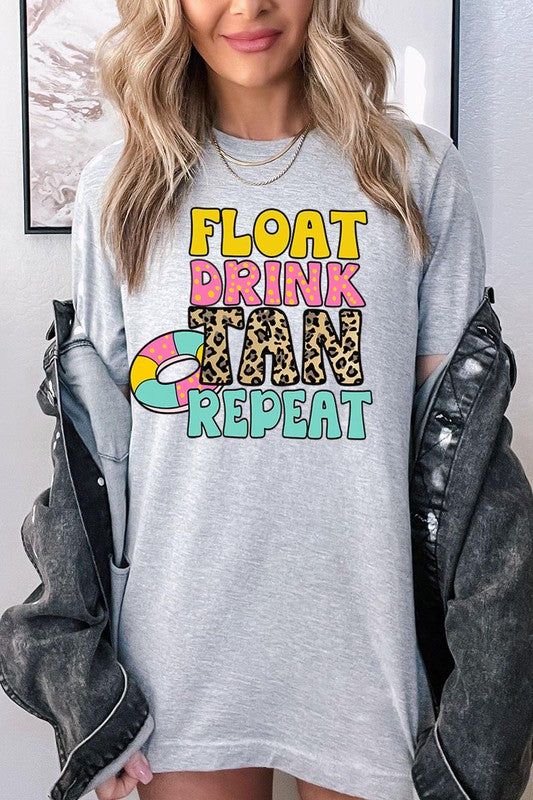 Float, Drink, Tan, Repeat Graphic Tee - Online Only