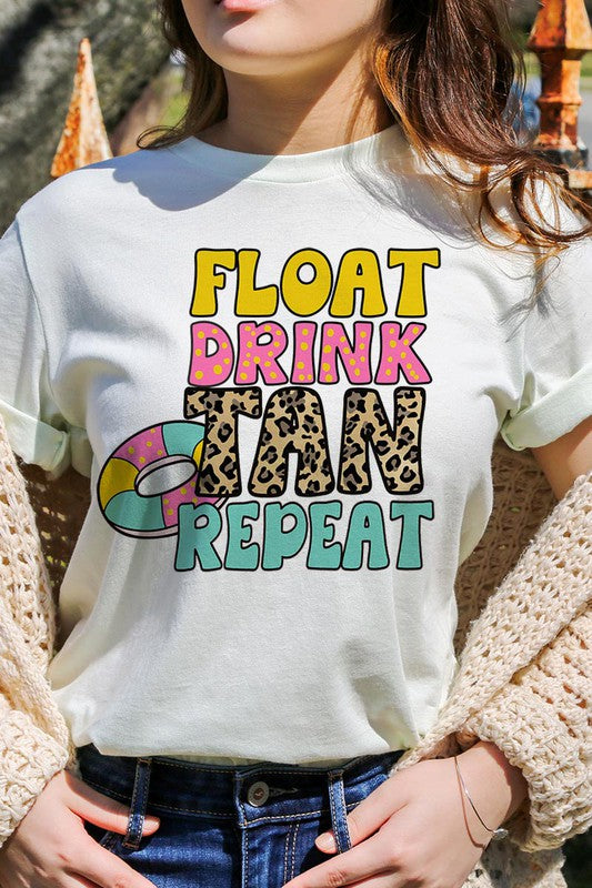 Float, Drink, Tan, Repeat Graphic Tee - Online Only