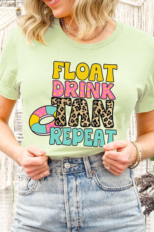 Float, Drink, Tan, Repeat Graphic Tee - Online Only