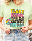 Float, Drink, Tan, Repeat Graphic Tee - Online Only