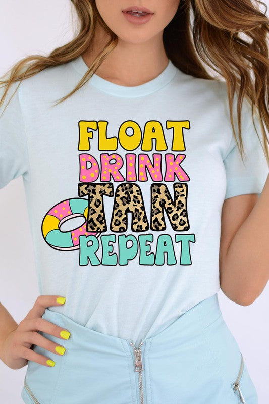 Float, Drink, Tan, Repeat Graphic Tee - Online Only