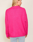 Lumiere Sweater Top with V-Shape Criss Cross Tie Neck