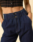 Insane Gene High Waisted Pleated Slouchy Denim Pants