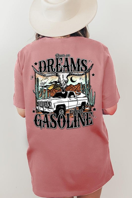 Plus Size Dreams and Gasoline Graphic Tee - Online Only