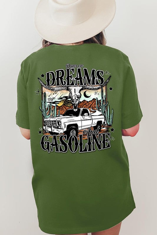 Plus Size Dreams and Gasoline Graphic Tee - Online Only