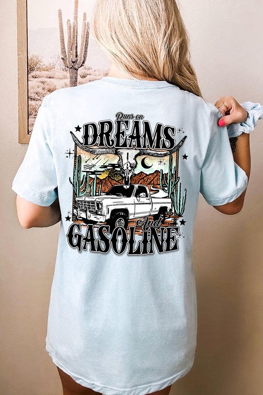 Plus Size Dreams and Gasoline Graphic Tee - Online Only