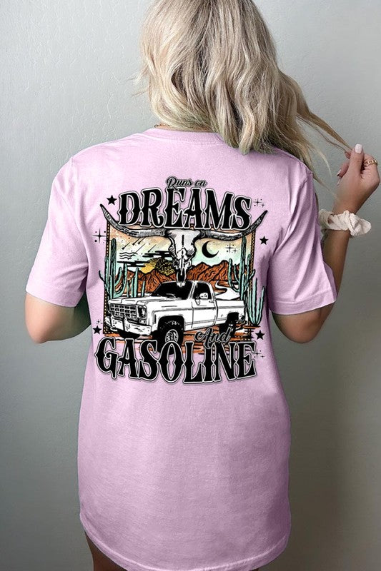 Plus Size Dreams and Gasoline Graphic Tee - Online Only