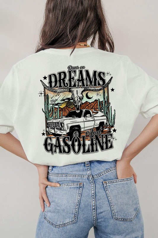 Plus Size Dreams and Gasoline Graphic Tee - Online Only