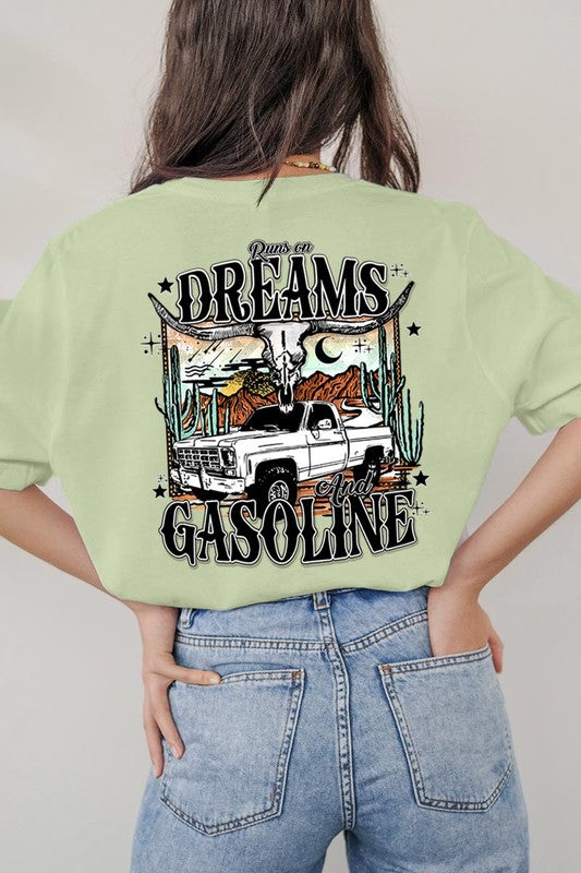 Plus Size Dreams and Gasoline Graphic Tee - Online Only