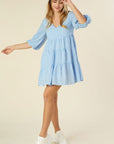 Gingham Checkered Tiered Dress - Online Only