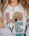 Love, Camp, Marshmallow Graphic Tee - Online Only