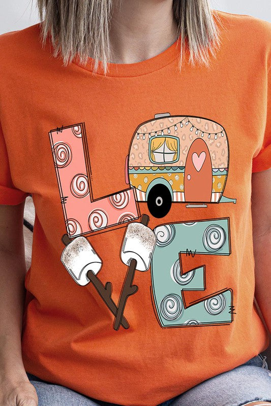 Love, Camp, Marshmallow Graphic Tee - Online Only