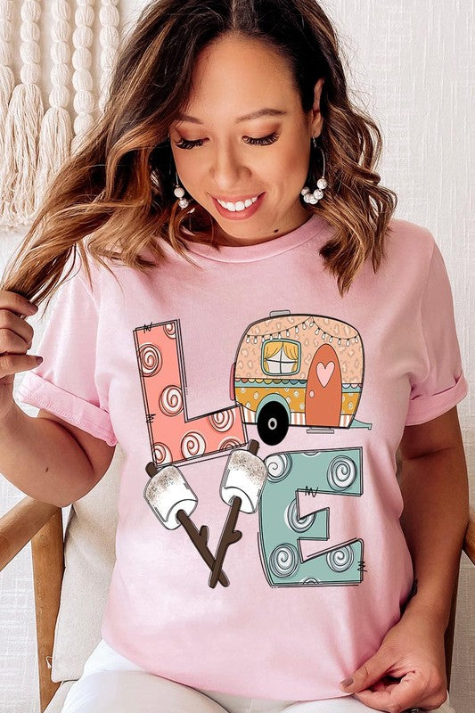 Plus Size LOVE Camp Graphic Tee