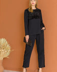 Kenna Knit Pant with Sequin Sparkles