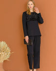 Kenna Knit Pant with Sequin Sparkles