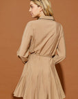 Mustard Seed Twisted Belt Shirt Dress - Online Only