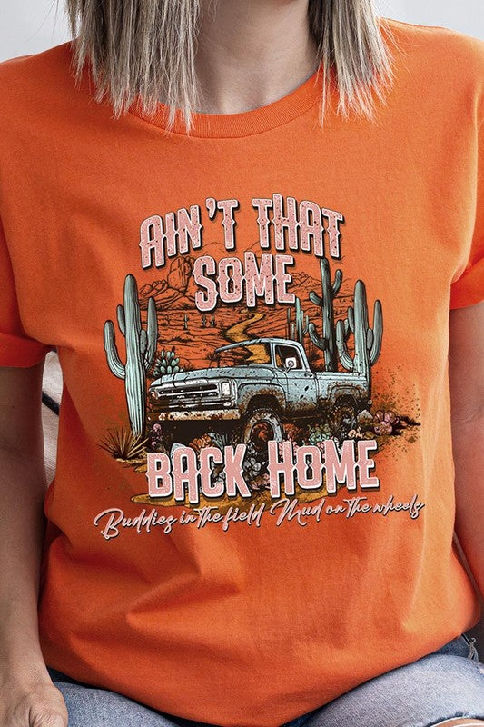 Plus Size Ain&#39;t That Back Home Graphic Tee - Online Only