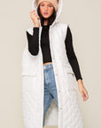 TIMING Oversized Quilted Midi Jacket