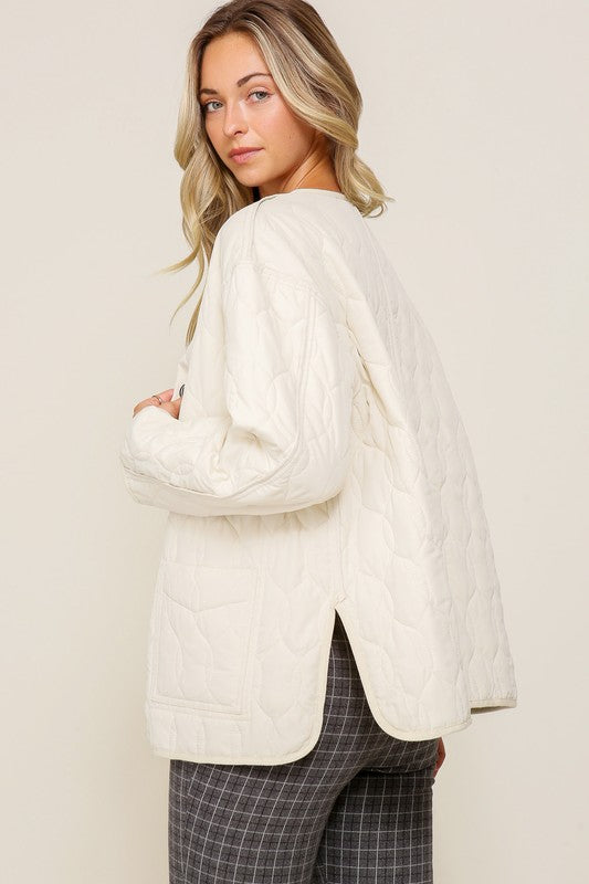 Lumiere Quilted Puffer Jacket with Pockets