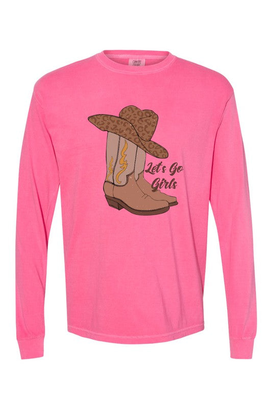 PLUS Let&#39;s Go Girls Comfort Colors Long Sleeve