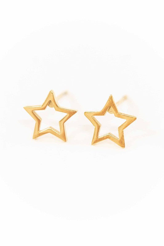 Star Outline Stud Earrings - Online Only